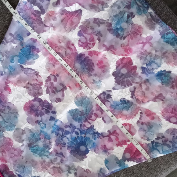 💜Badgley Mischka Belle💜 - Floral A-Line Sleeveless Olga Dress - Picture 12 of 13